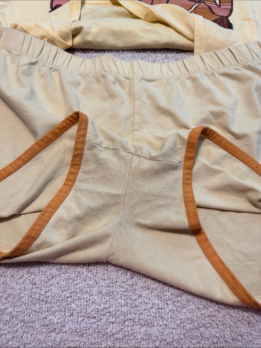 Ford Yellow Tee with Orange Trim Walmart pajamas women bronco mismatched xl xxl - Picture 4 of 5